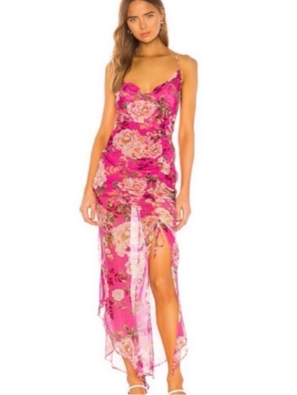 Sau Lee Fredia Pink Floral Dress Size 2